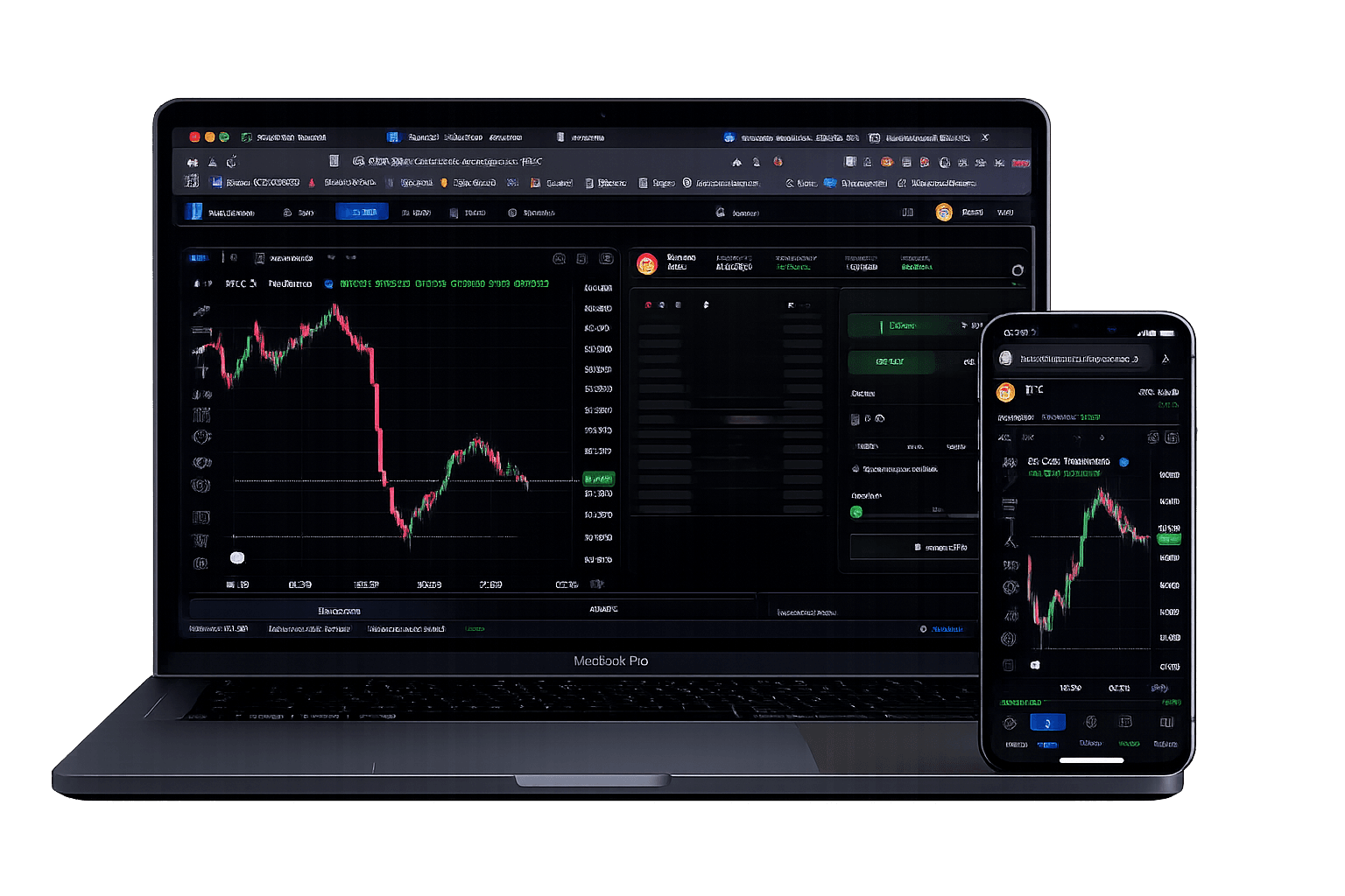 Podgląd interfejsu tradingowego